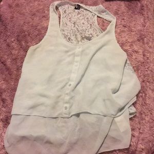 H&M light blue tank top